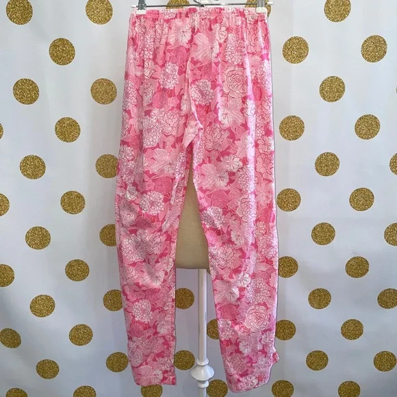 Extremely Rare Lilly Pulitzer Pajama Set in Pink Tropical Floral, Small - Picture 4 of 15